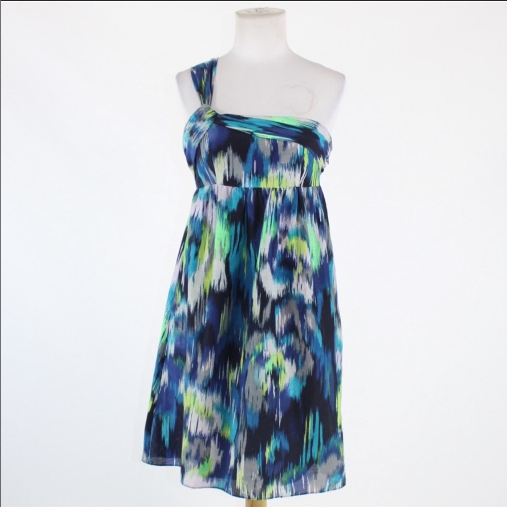 Blue Multi Pattern Ann Taylor Loft Dress